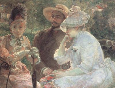 On the Terrace at Sevres (nn02), Marie Bracquemond